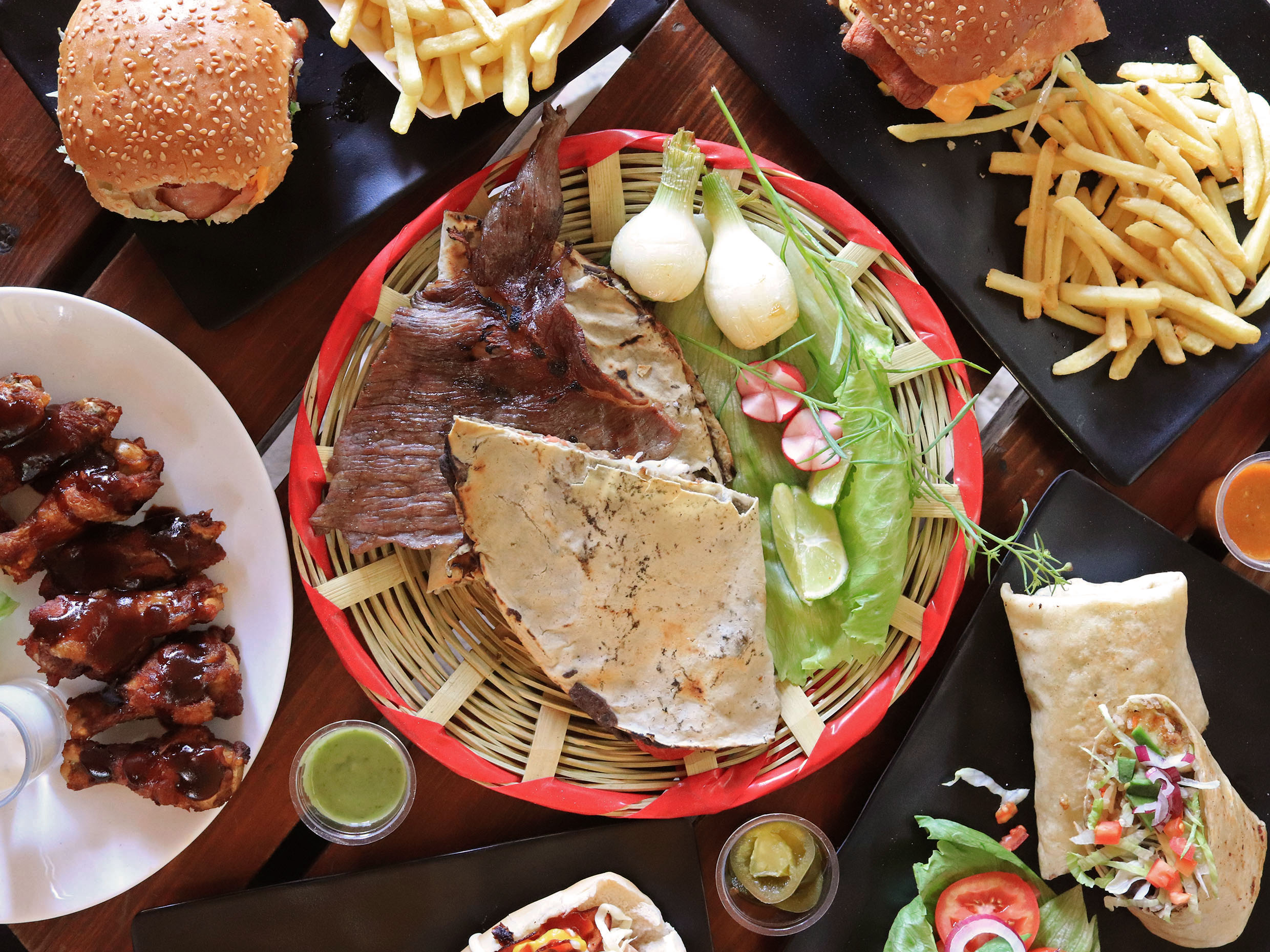 Ferchos hamburguesas al carbón.