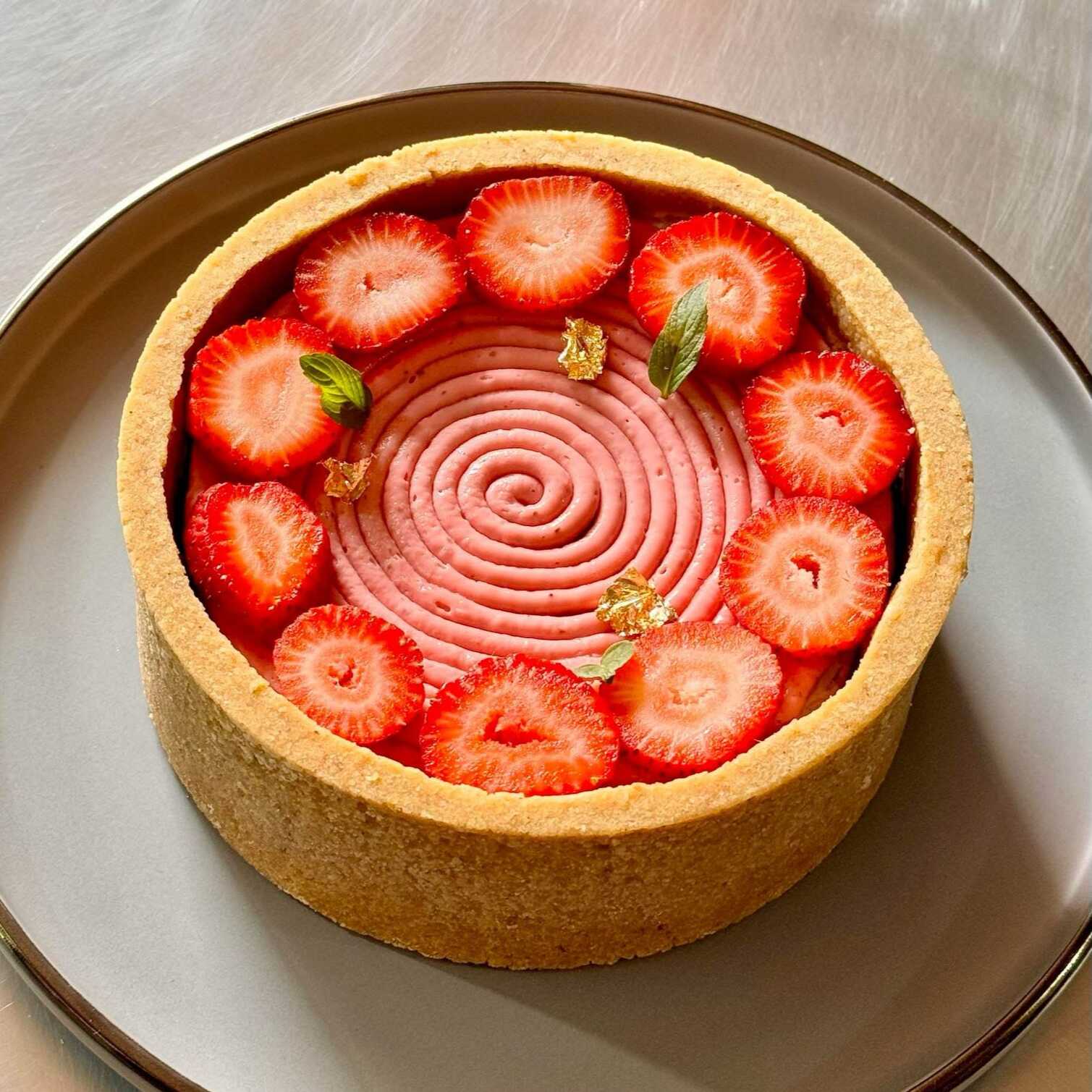 Cheesecake Horneado De Fresa Premium