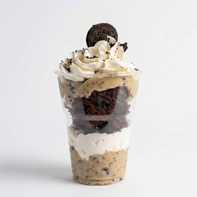 Para os fãs de Oreo! Nosso delicioso creme de Oreo, camadas de chantilly e pedaços de brownie. Finalizado com chantilly, farofinha de Oreo e um biscoito no topo. Aproximadamente 250 gramas. -----------------tags------------------- Entrega rápida, desconto, promoção, 0,99, 0800, off, cupom, barato, melhor preço, oferta, frete grátis, descontão, preço baixo,Doces, bolos, brigadeiro, docinhos, kit festa, aniversario, coco, bolo de pote, chocolate, morango, sobremesa, Nutella, copo da felicidade, pizza doce, brownie, confeitaria, doceria, gourmet, cake, bombom, piscina, ganache, caseiro, vovó, bento cake, vulcão, red velvet, trufas, banoffe, pudim, doce de leite, pão de mel, Oreo, Kit Kat, ferrero Rocher, cheese cake, tartelete, Ninho, cupcake, afogadinho, bolo, Ninho, brigadeirão, mini, cascão, gourmet, cone, dois amores, Salgadinhos, salgados,kibe, frango, coxinha, camarão, pastel, frito, sequinho, bolinho, bauru, empada, esfirra, petiscos, pizza, empadão