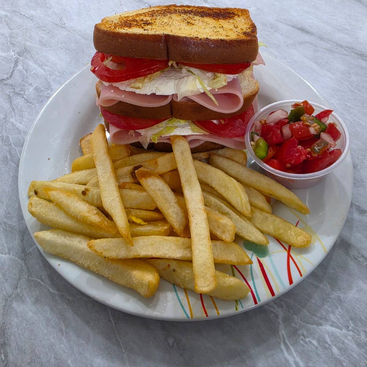 Sandwich de Jamón con Queso Panela