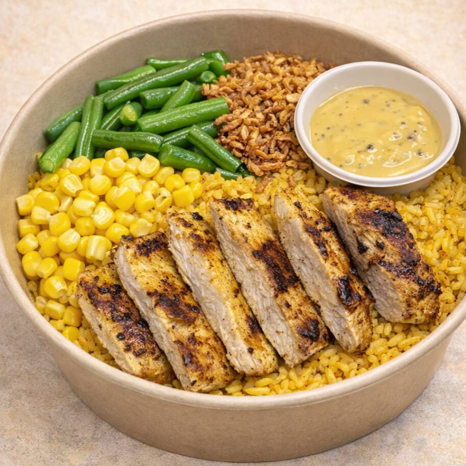 BOWL DE POLLO MARINADO