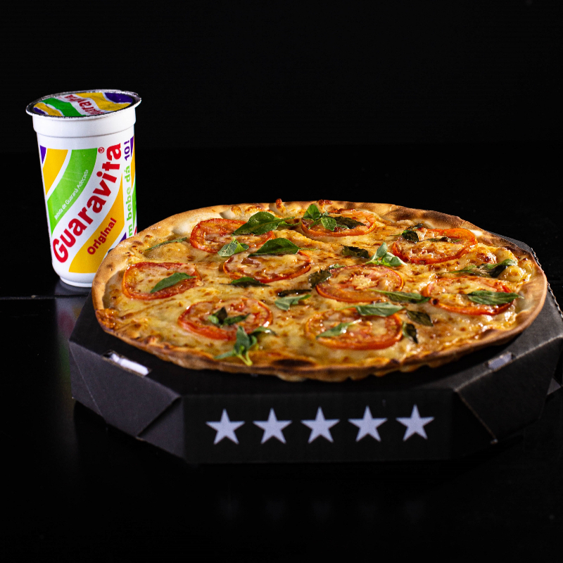 Pizza Brotinho 25cm Salgada acompanhado de um Guaravita Grátis