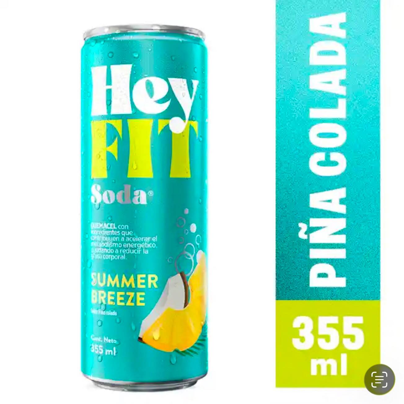 Soda Hey Fit (Piña colada) en lata
