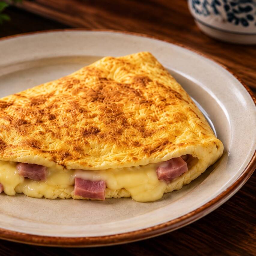 🍳 OMELETTE DE JAMÓN Y QUESO 🧀🥓