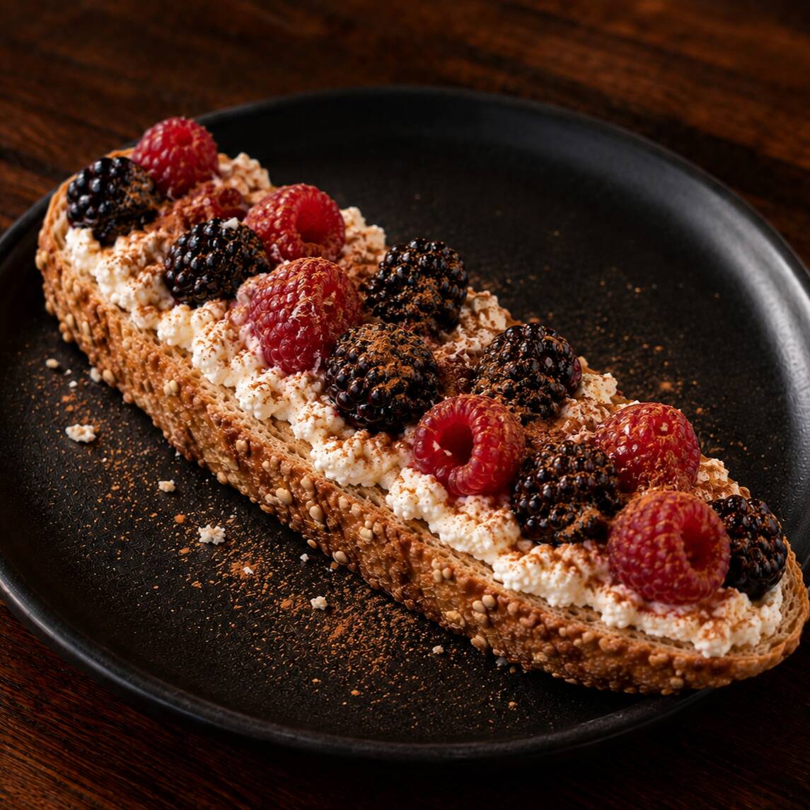 Tapa Frutos Rojos y Ricotta