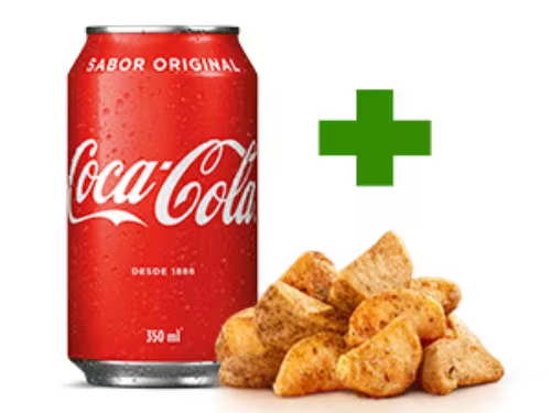 Escolha entre Ruffles ou Doritos ou batata rústica + refri ou suco