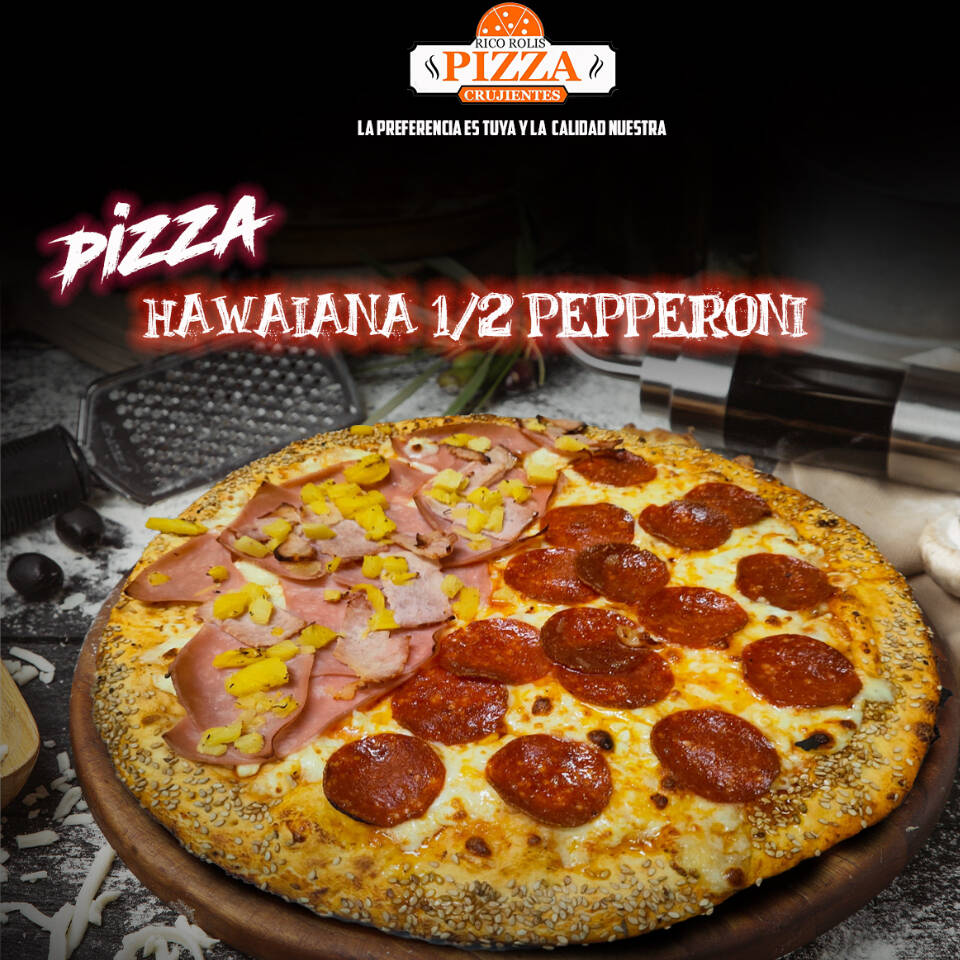 Pizza Grande Hawaiana 1/2 Pepperoni