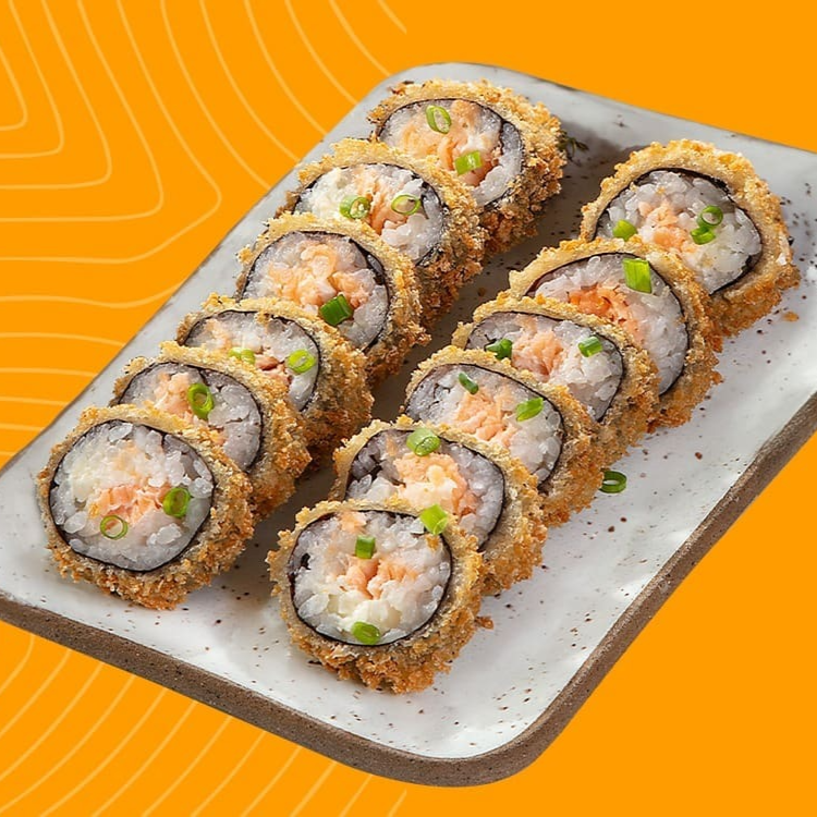 12 Peças de Hot Rolls Philadelphia Salmão