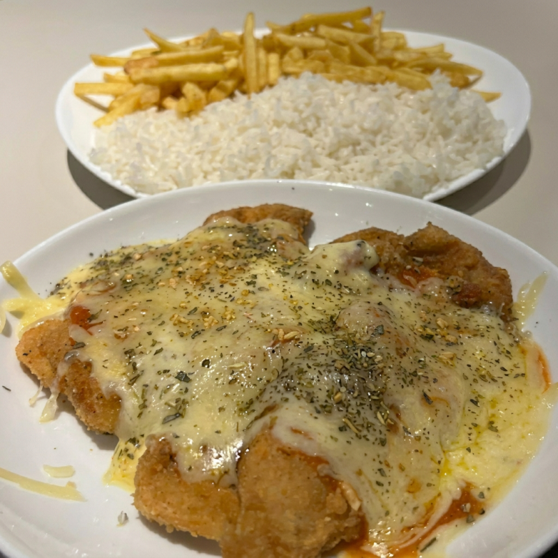 arroz, feijão, fritas