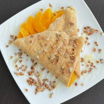 Crepa de Lechera Durazno y Nuez