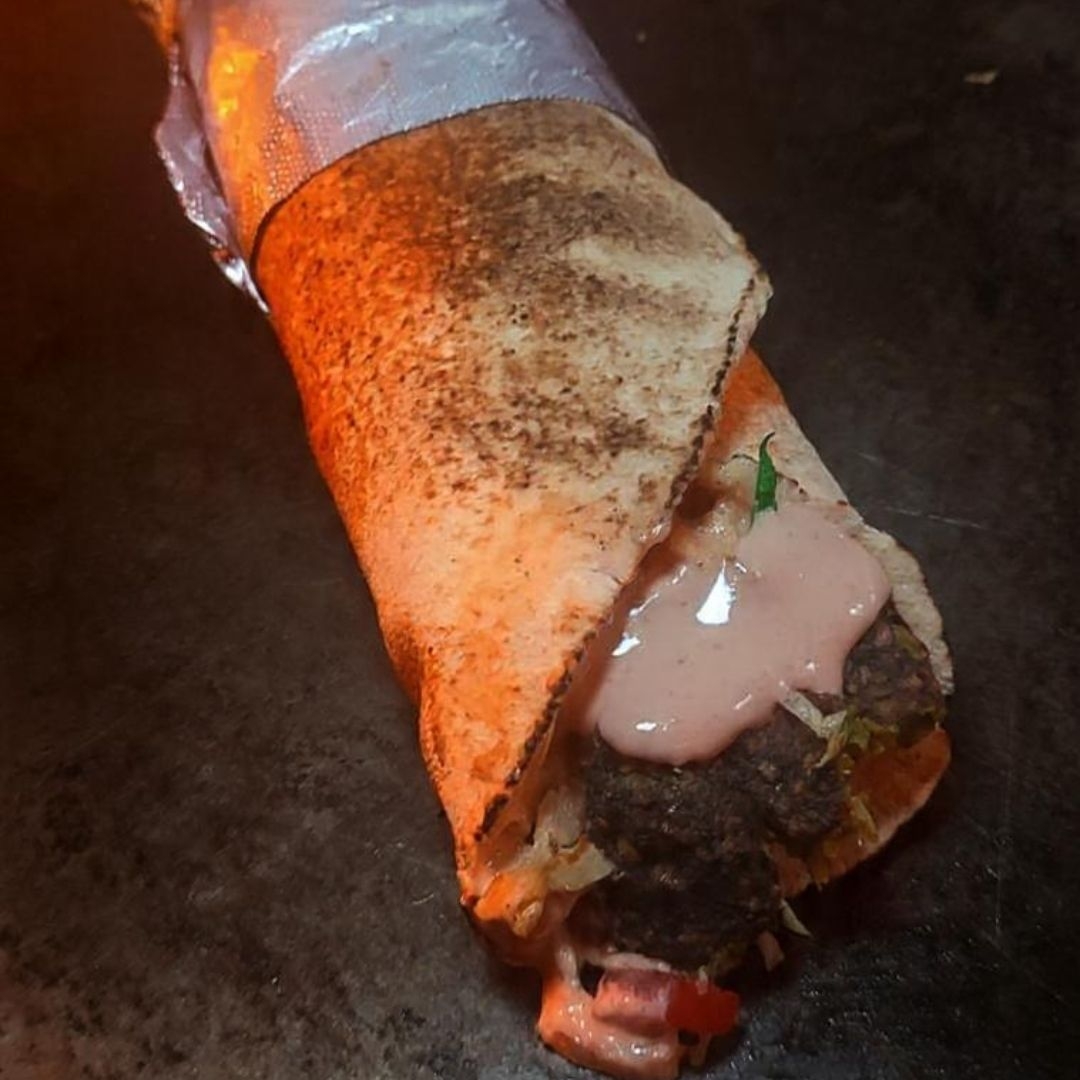 Shawarma árabe de falafel