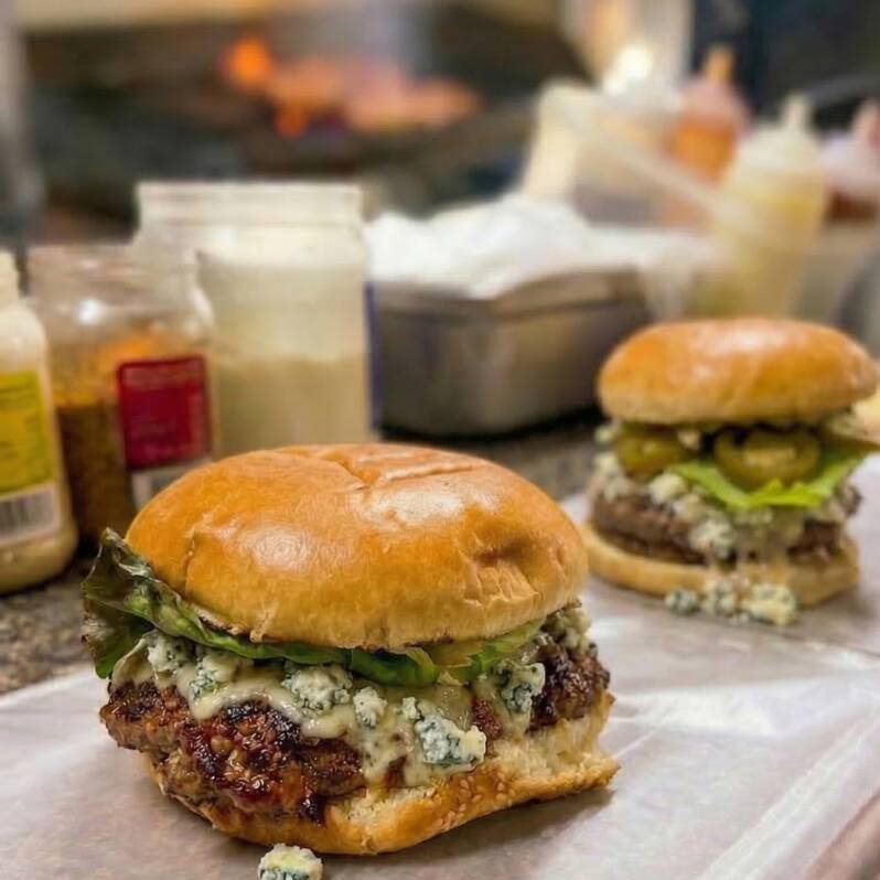 Hamburguesa Sencilla de Blue Cheese