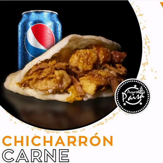 Combo Arepa Carne Chicharron