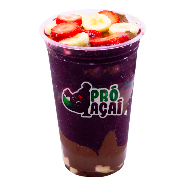 Um açaí de 500 ml feito pra conquistar! Morango, banana e uma camada generosa de Nutella se misturam ao açaí cremoso em um combo tão gostoso que parece até sonho — daqueles que você quer repetir.