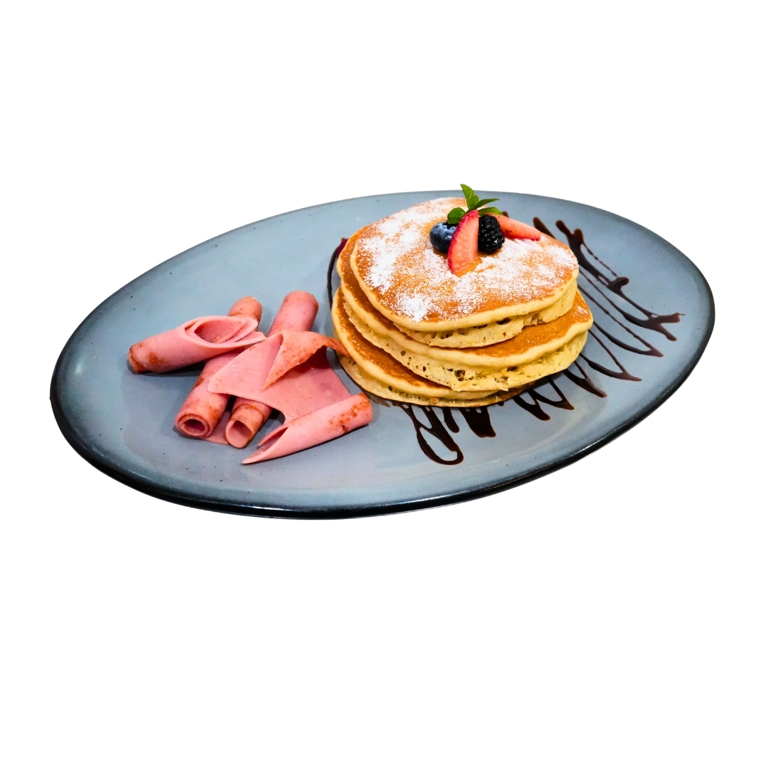 HOT CAKES CON JAMON