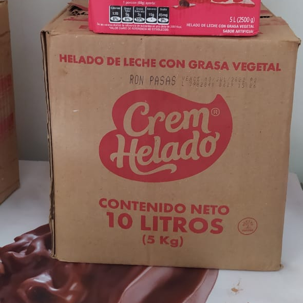 Caja de Helado x 10 Lt.