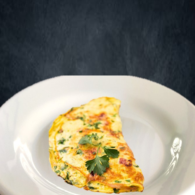 Omelette con Queso y Jamón - Paquete Desayuno