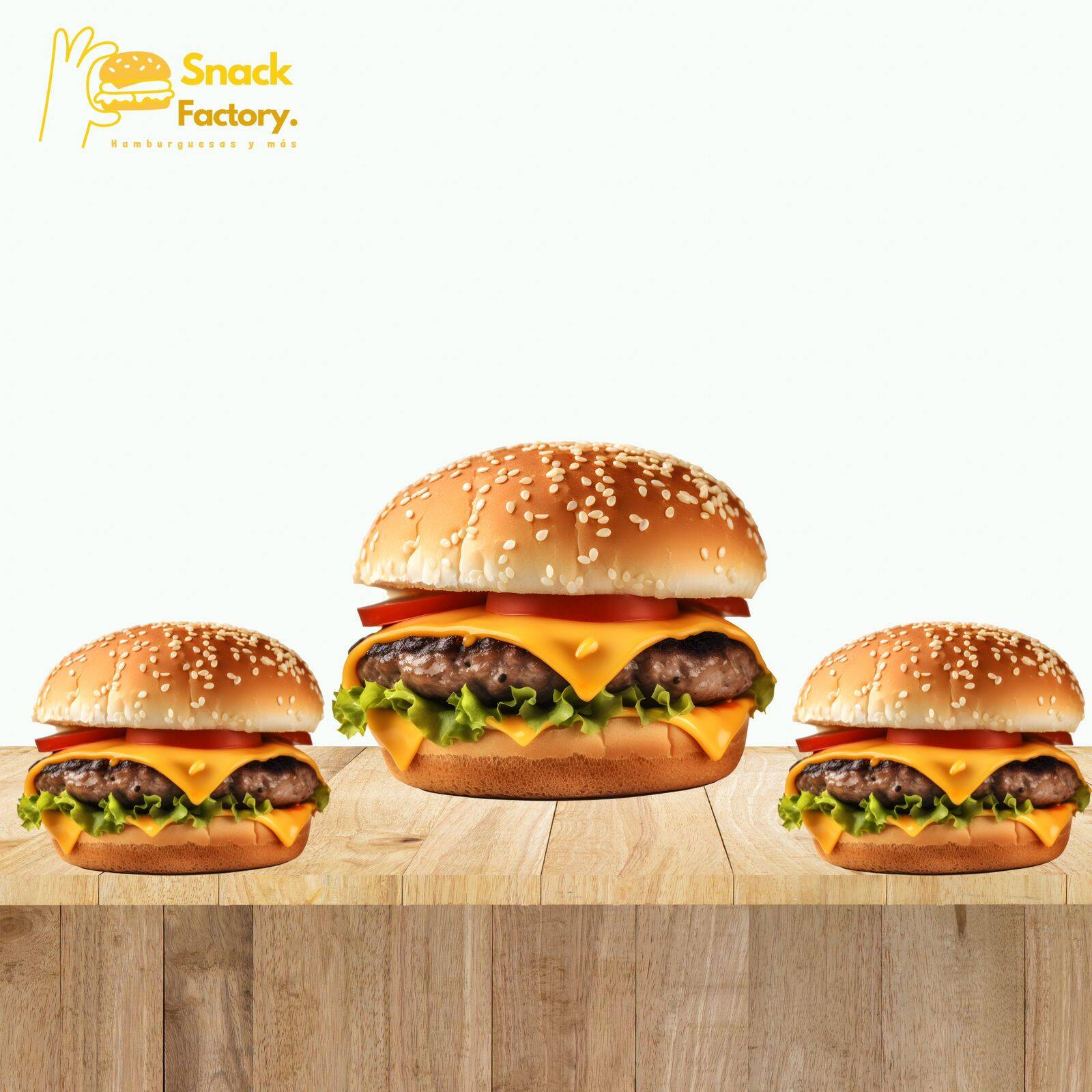 combo de 3 hamburguesas con papas
