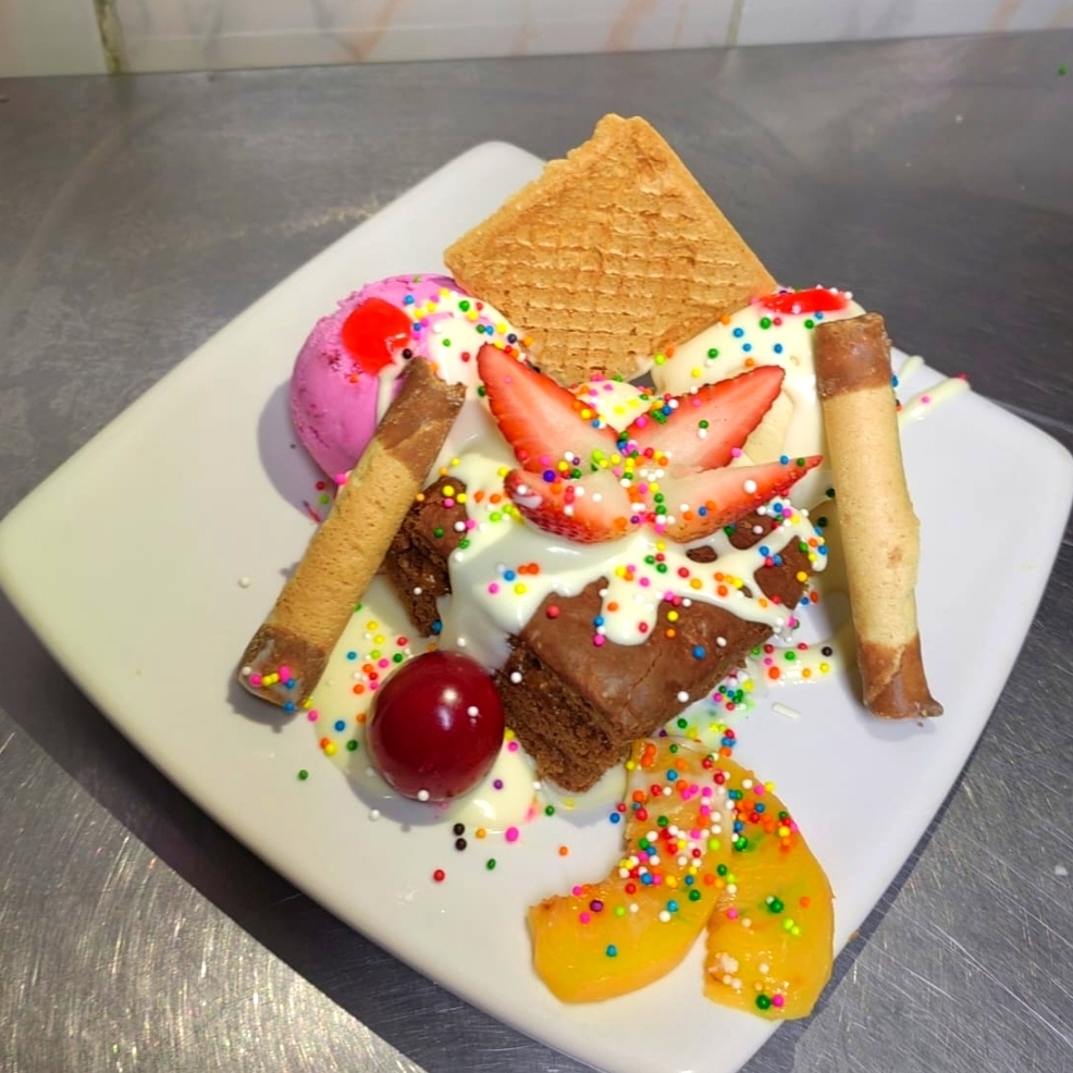 Brownie con Helado