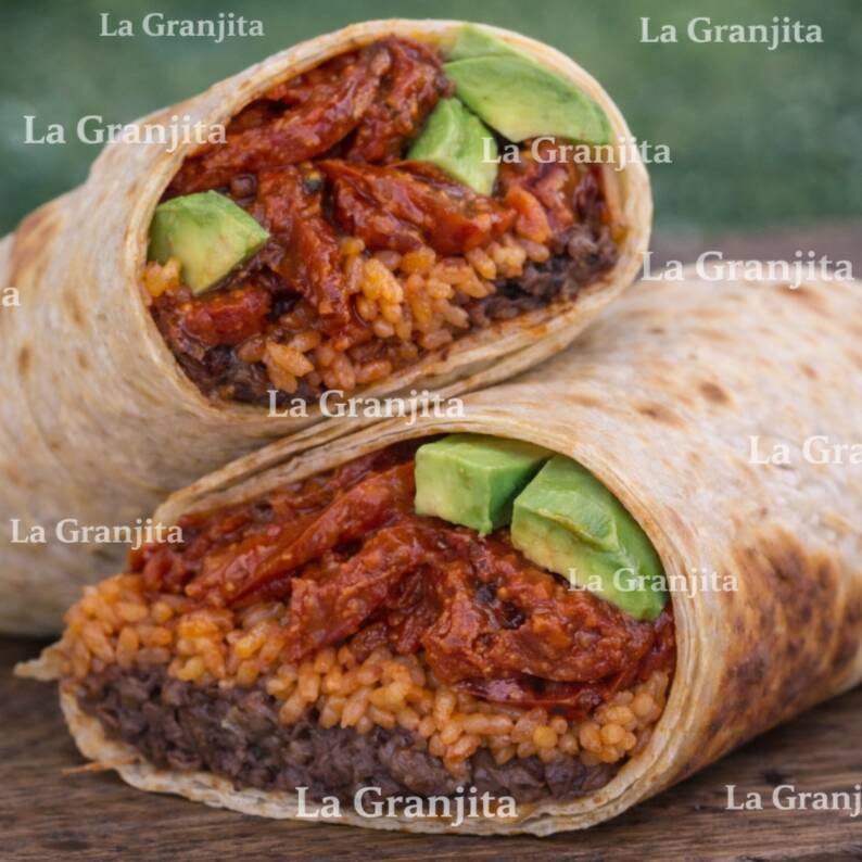 Burrito con Chicharrón en Salsa Roja