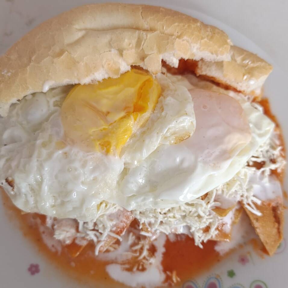Torta de Chilaquil con Huevo