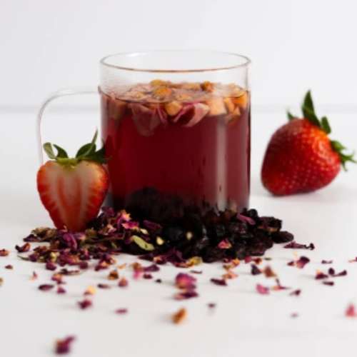 Tisana Frutal Con Pétalos de Rosa