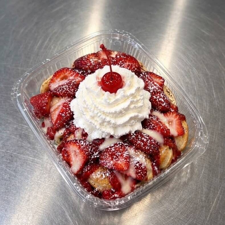 Mini Pancakes Fresas Con Crema