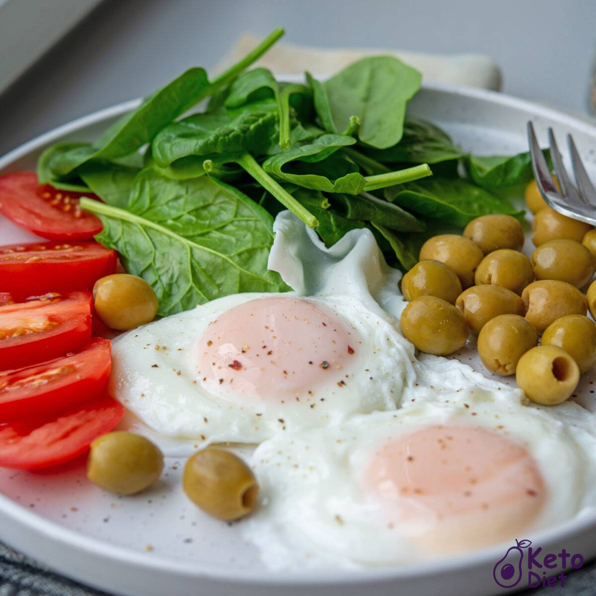 Huevos Fritos Con Espinacas