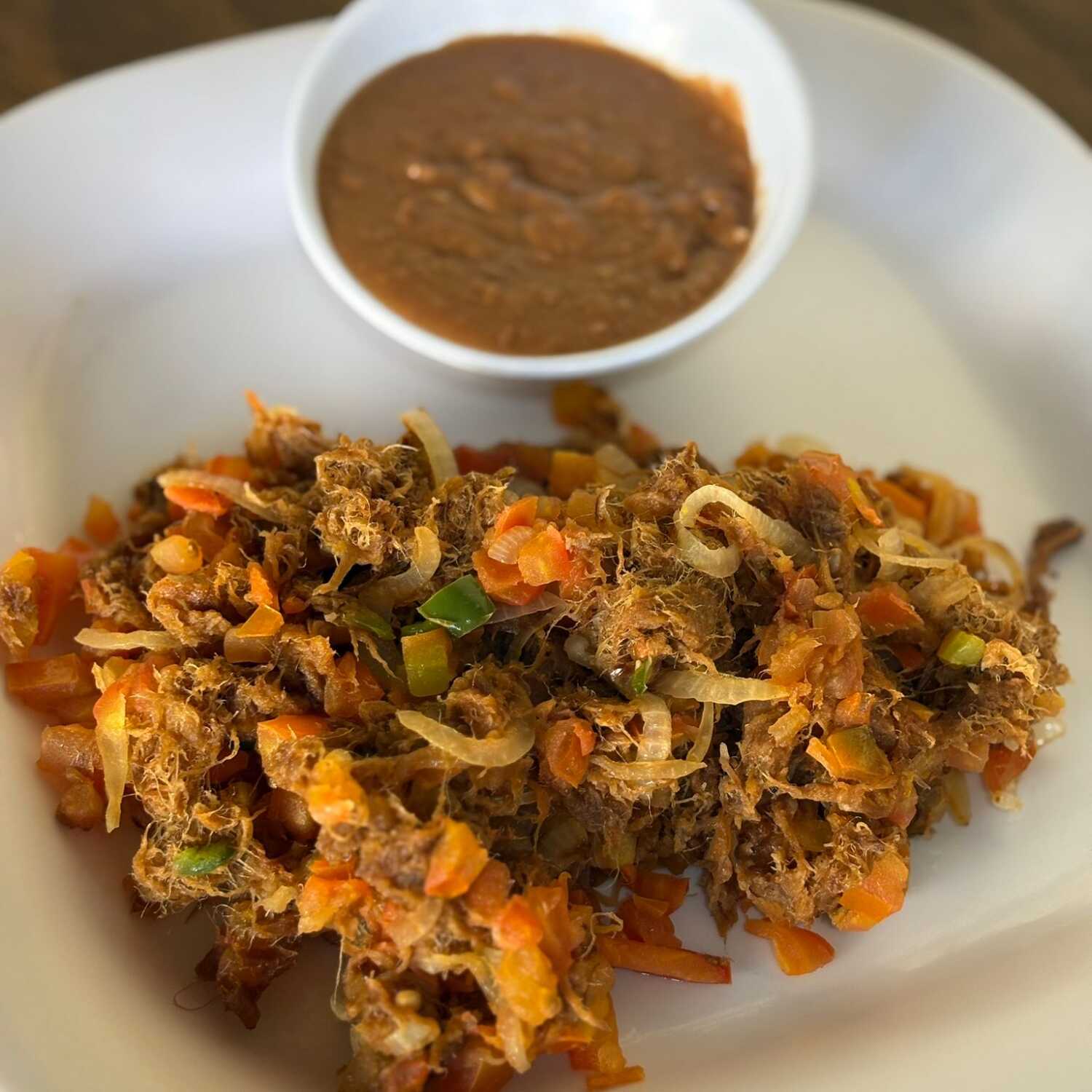Desayuno de Machaca con Huevo o Verdura