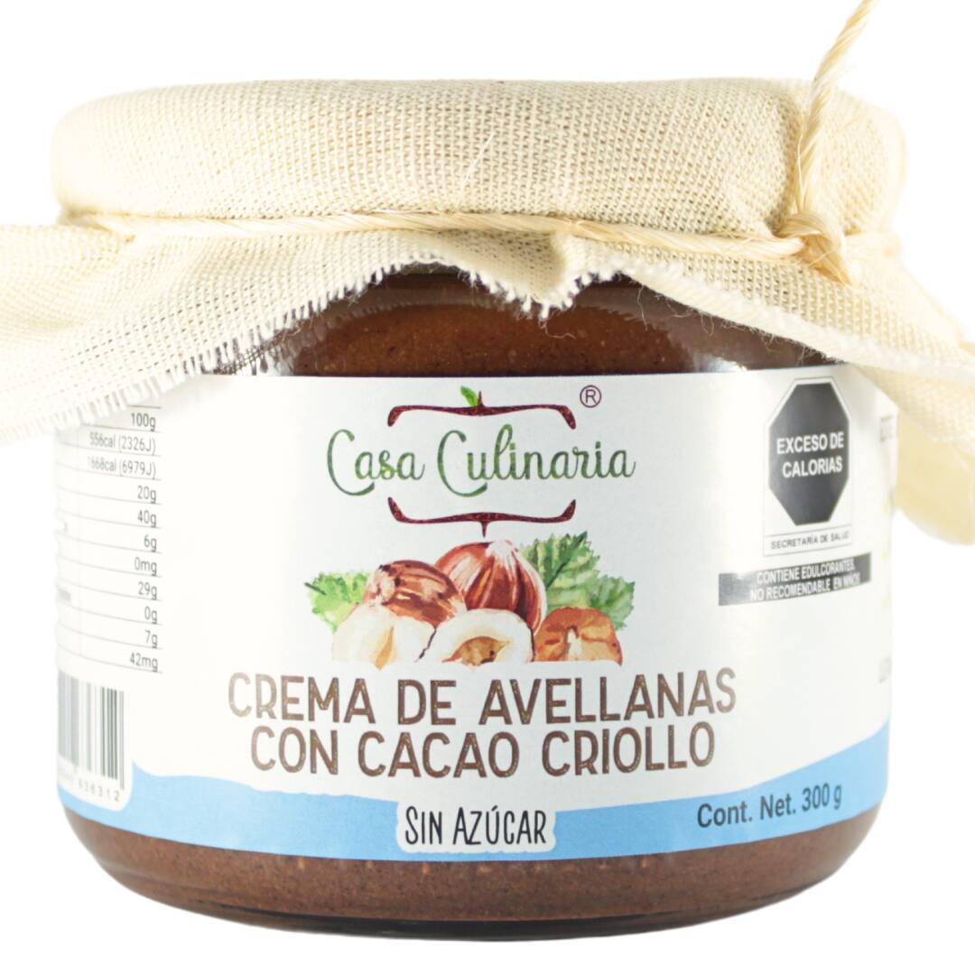 Crema de Avellanas con Cacao Oaxaqueño Sugar Free
