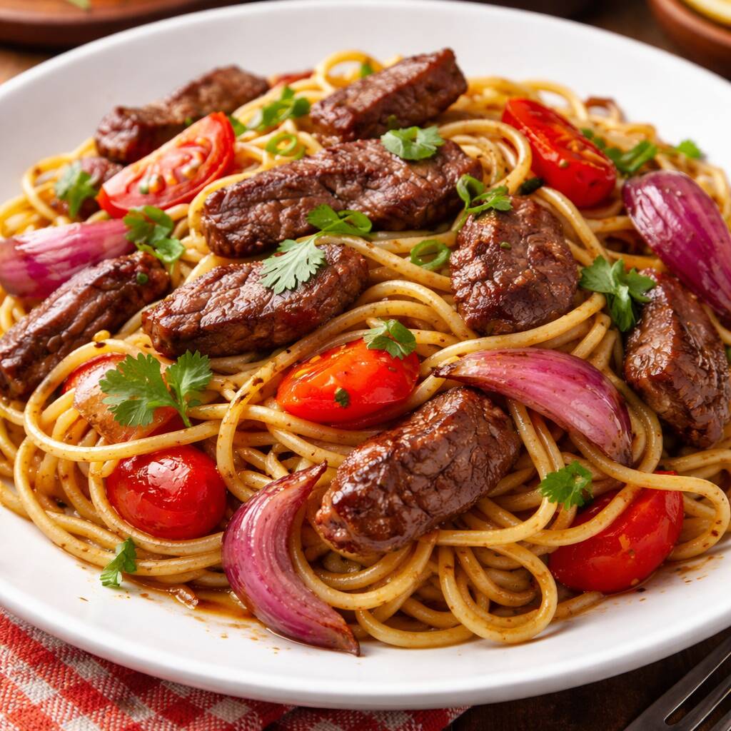 Tallarín Saltado de Carne