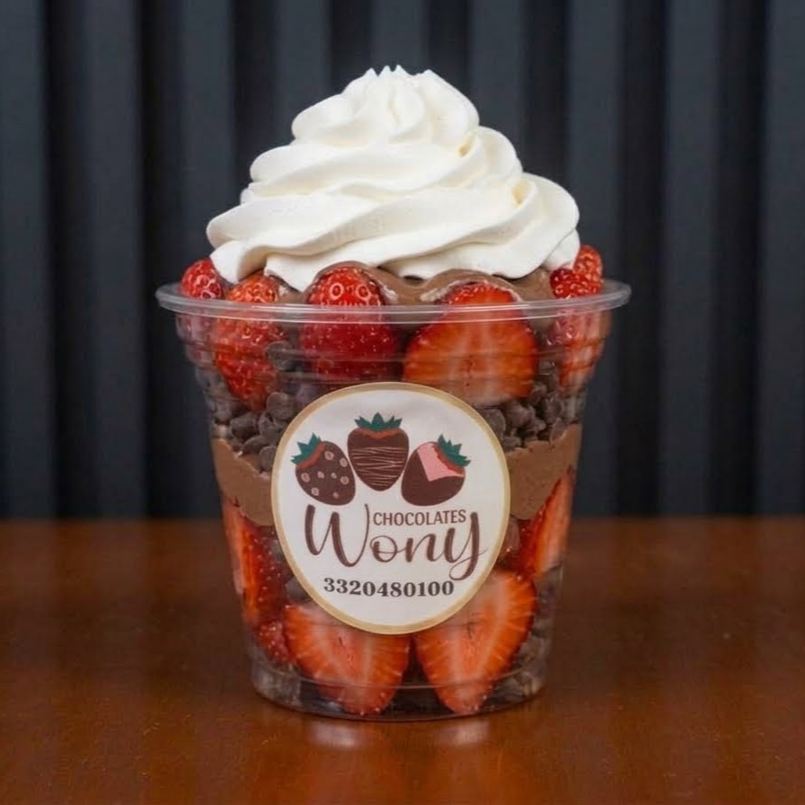 Fresas con Chocolate Vaso