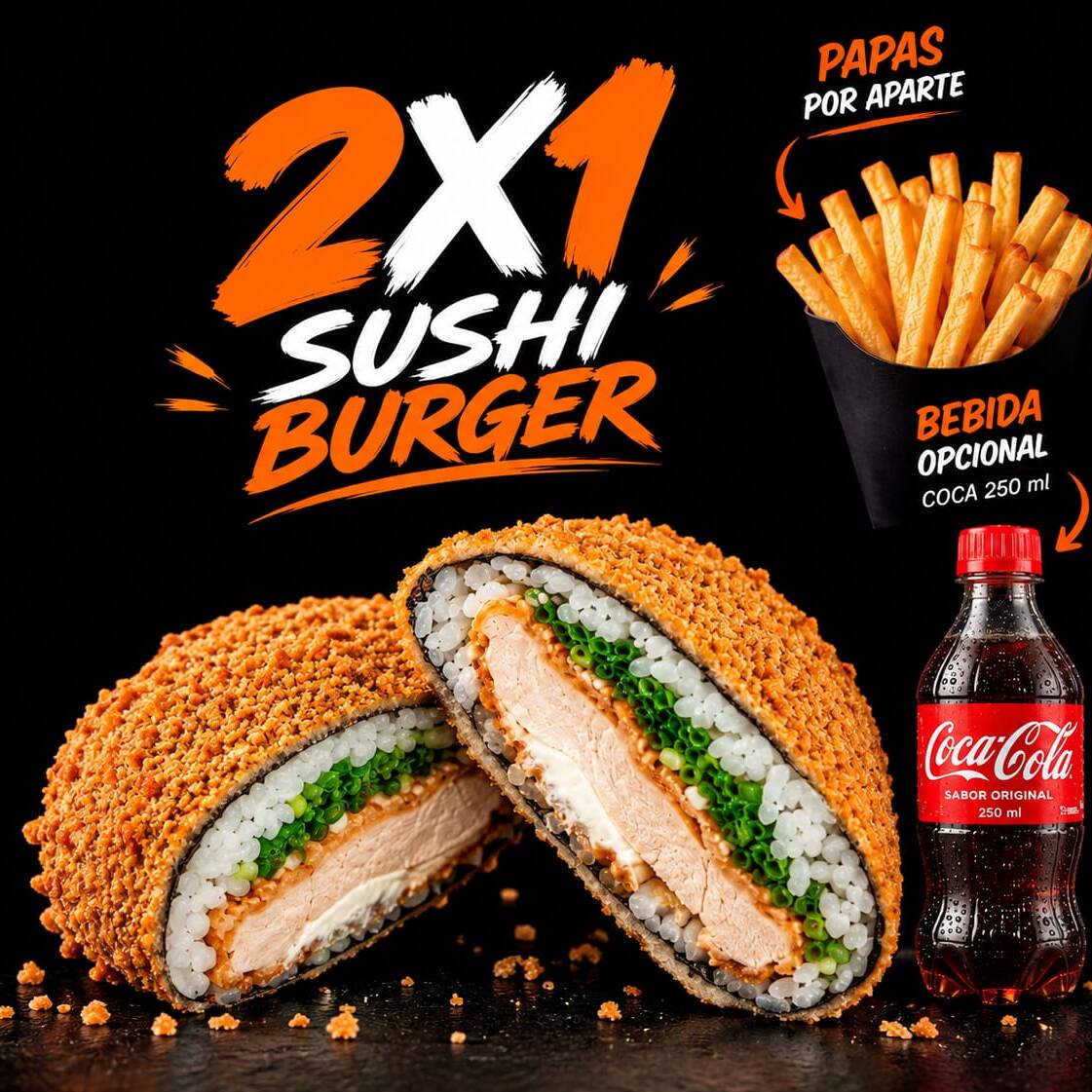 Sushi Burger Empanizadas + Salsa Dulces