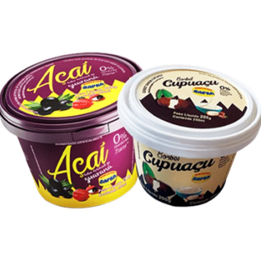 Açaí e Cupuaçú 250ml. Escolha sua opção. Não contém glúten nem lactose