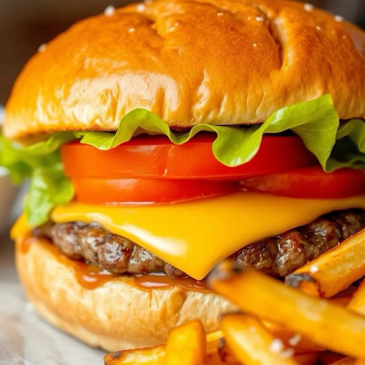 Hamburguesa Clásica + Papas