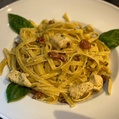 Pasta a la Mantequilla con Camarones