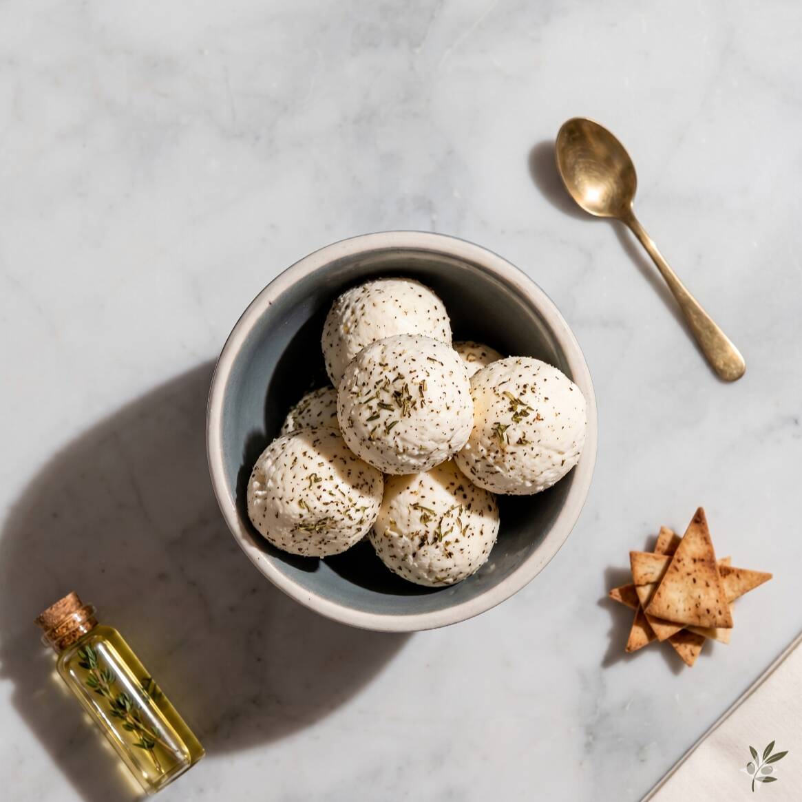 Bolitas de Jocoque en Aceite de Oliva 3 pzas