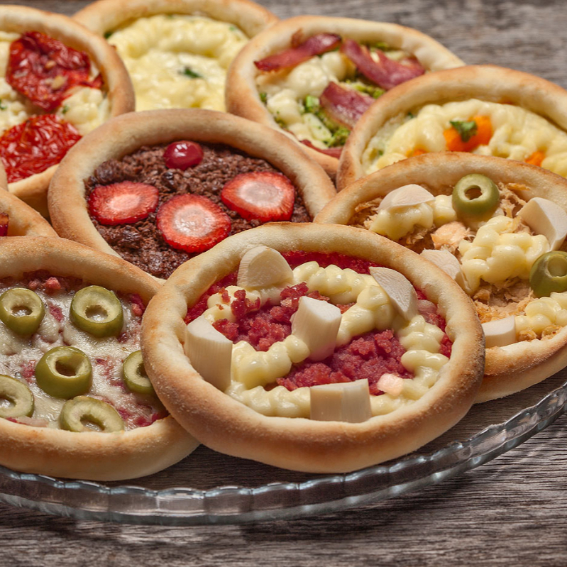 3 ESFIHAS DE CARNE+3 ESFIHAS DE QUEIJO+3 ESFIHAS DE FRANGO COM CATUPIRY + 3 ESFIHAS NAPOLITANA (PRESUNTO+QUEIJO+AZEITONA+ MOLHO DE TOMATE)