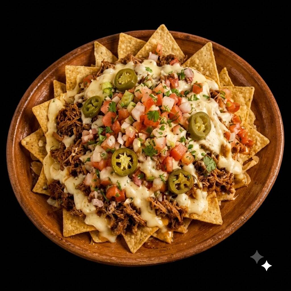 Nachos con Carne Deshebrada