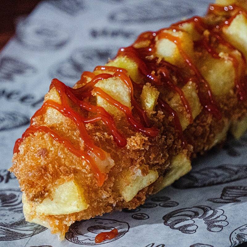 Corndog Con Papas