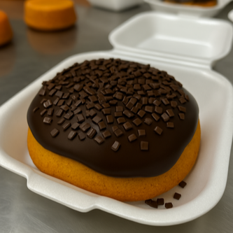 Massa perfeita de cenoura coberta com nosso surreal creme de chocolate.