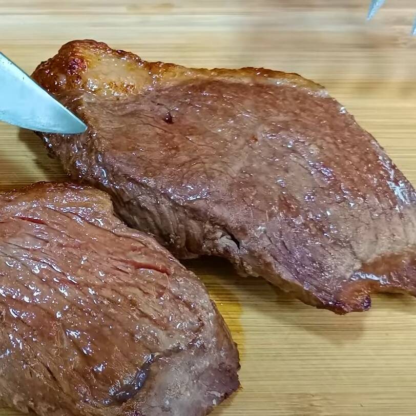 1 fatia de alcatra na chapa +400 g risoto de frango