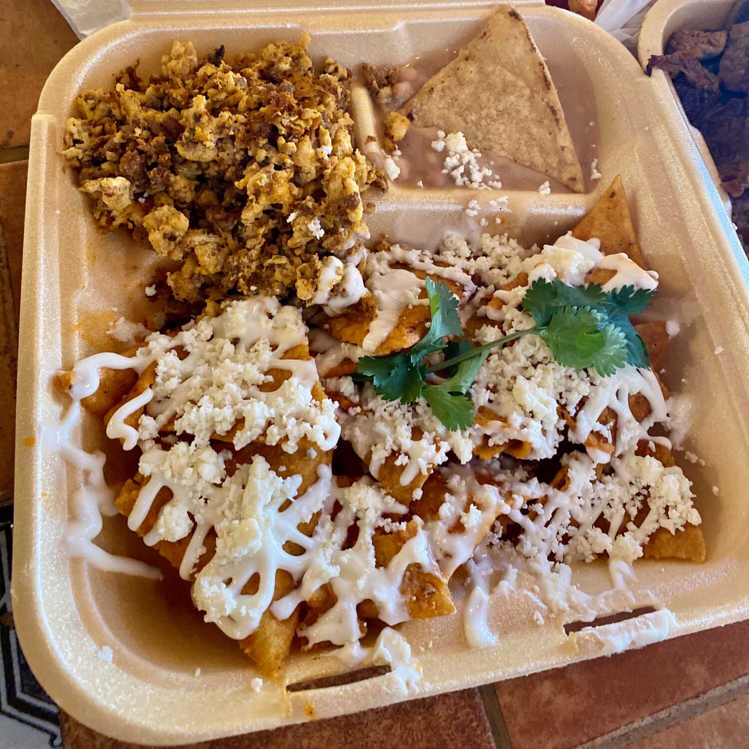 Chilaquiles con Carne con Chile