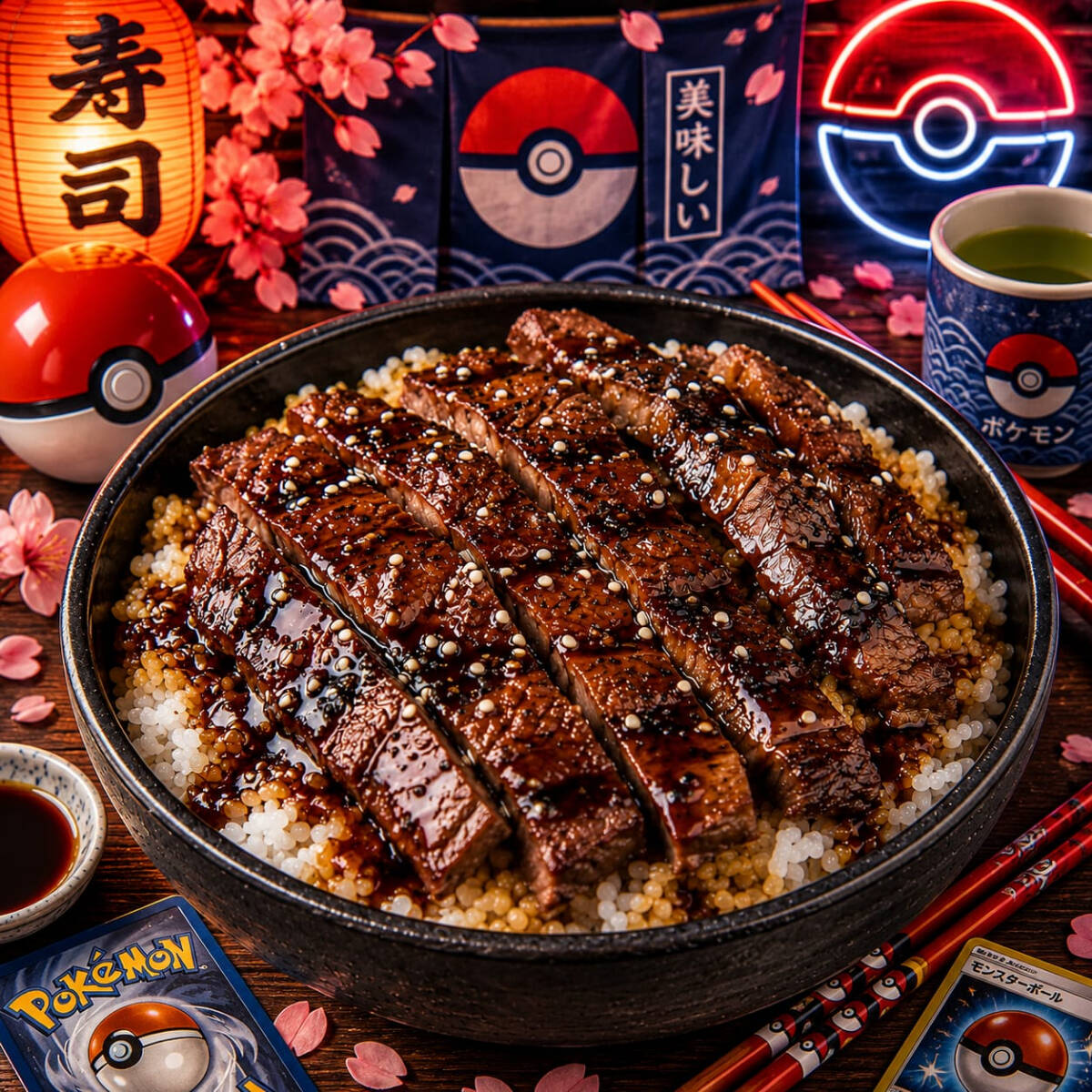 Gohan de Res Teriyaki
