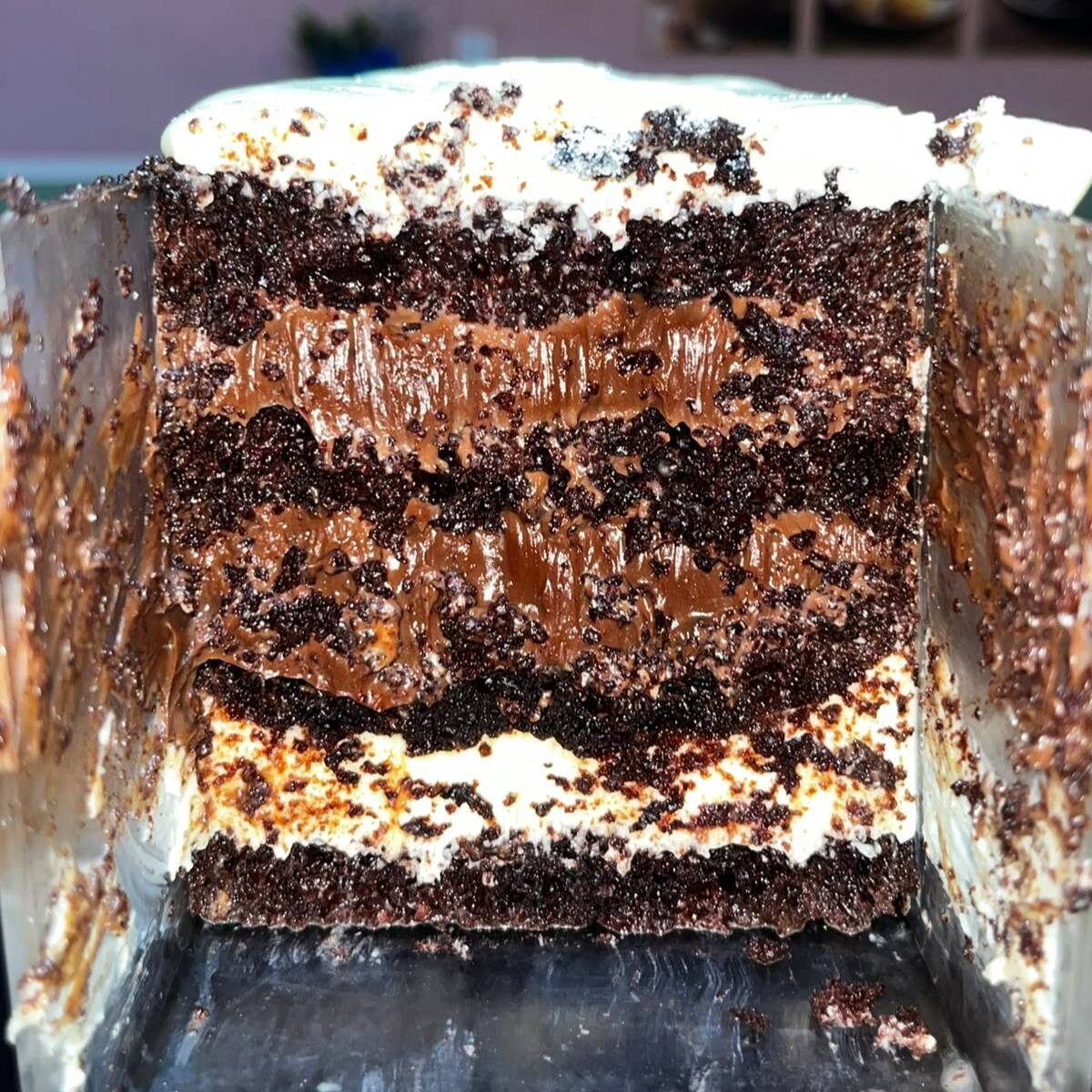 Massa de cacau, mousse de ninho, brigadeiro de ninho, brigadeiro de cacau