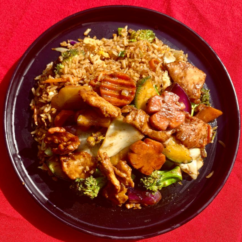 Vegetales Pollo con Arroz