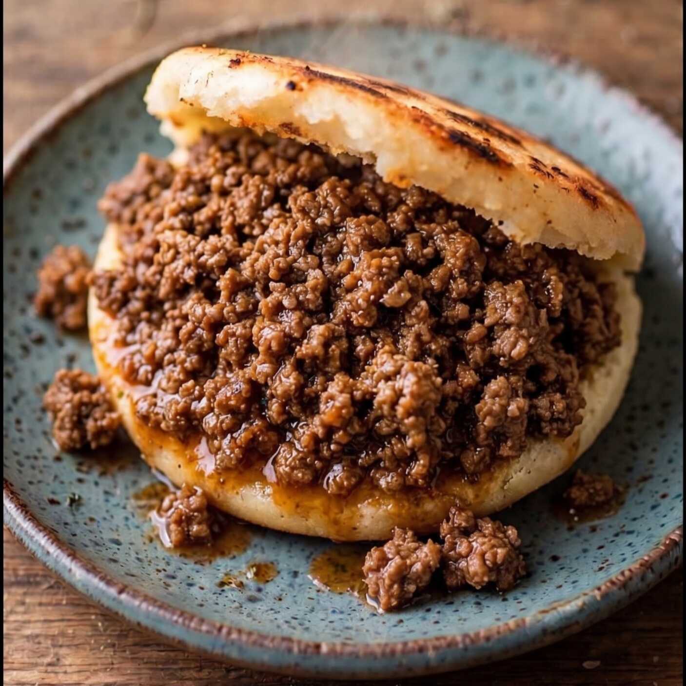 Arepa con Carne Molida