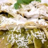 Chilaquiles Verdes con Frijoles