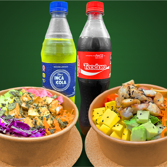 2 Poke Bowls + 2 Gaseosas