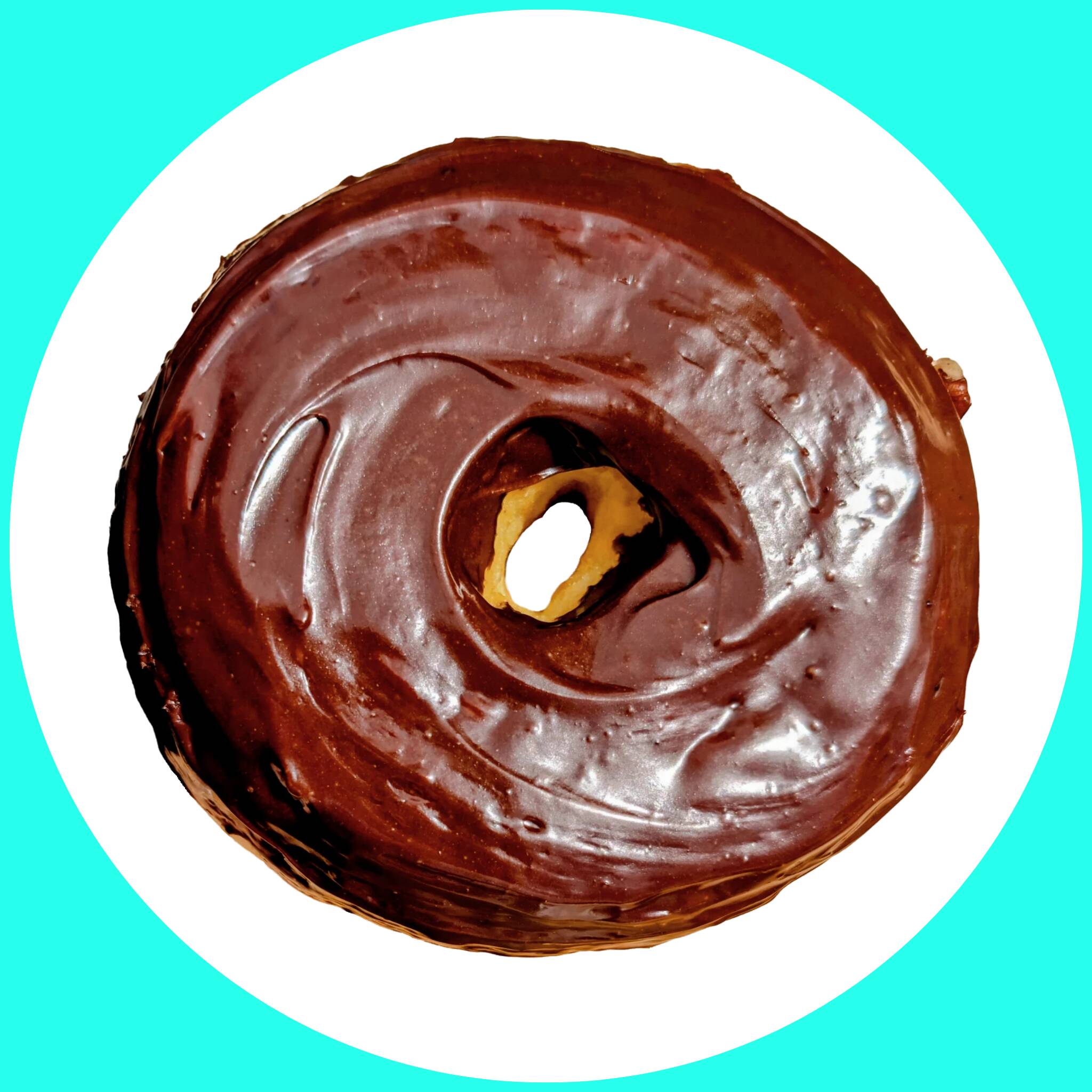 Dona glaseada de chocolate